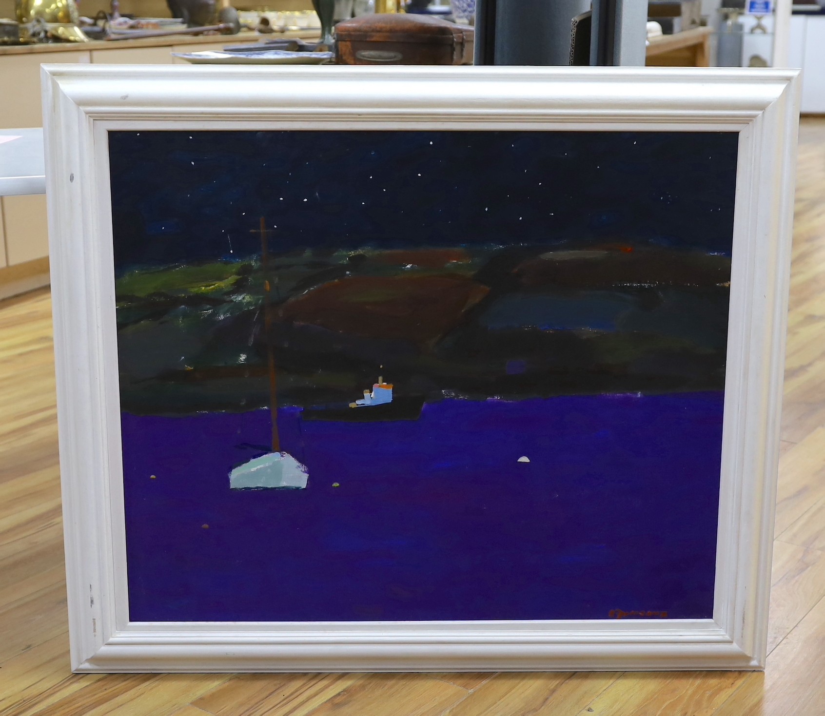 Alan Furneaux (b.1953), oil on canvas, Coastal landscape, signed, 72 x 87cm